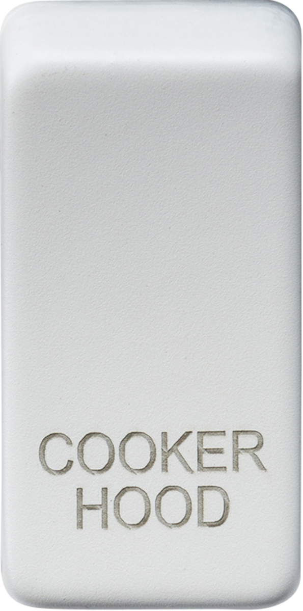 Switch Cover 'Marked COOKER HOOD' - Matt White