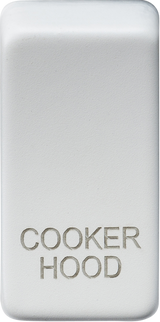 Switch Cover 'Marked COOKER HOOD' - Matt White
