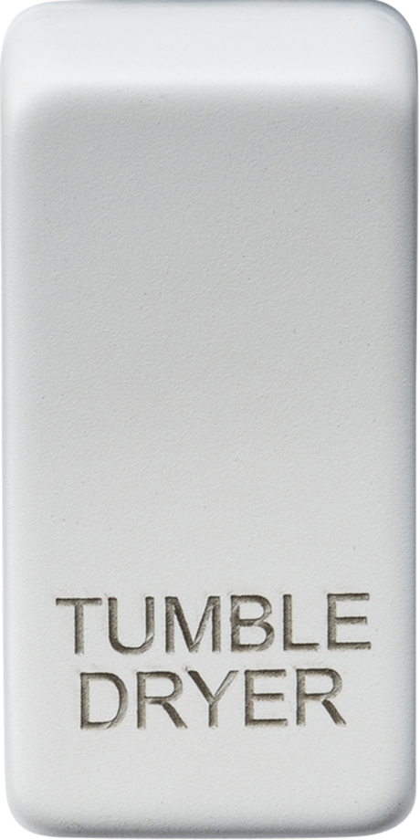 ML Accessories Switch Cover Marked 'TUMBLE DRYER' - Matt White