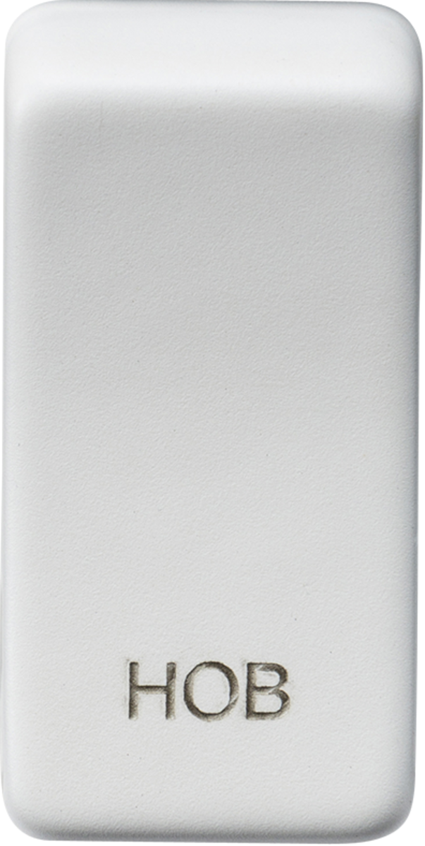 Switch Cover 'Marked HOB' - Matt White