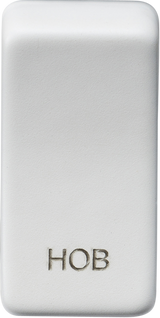 Switch Cover 'Marked HOB' - Matt White