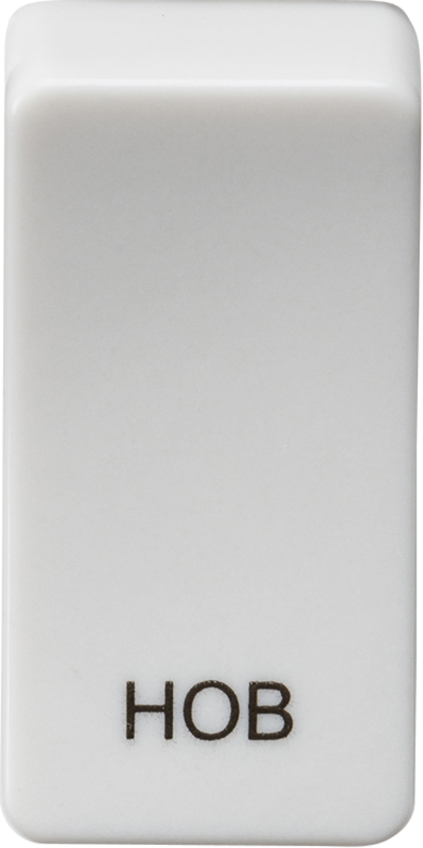 Switch Cover Marked HOB - White