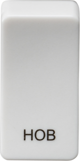 Switch Cover Marked HOB - White