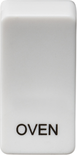 Switch Cover Marked OVEN - White