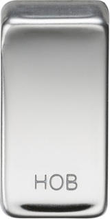 Switch Cover 'Marked HOB' in Polished Chrome