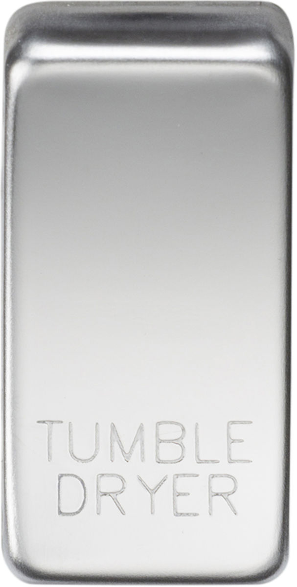 Switch Cover Marked TUMBLE DRYER - Polished Chrome by ML Accessories