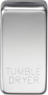 Switch Cover Marked TUMBLE DRYER - Polished Chrome by ML Accessories