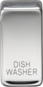 Switch Cover 'Marked DISHWASHER' - Polished Chrome