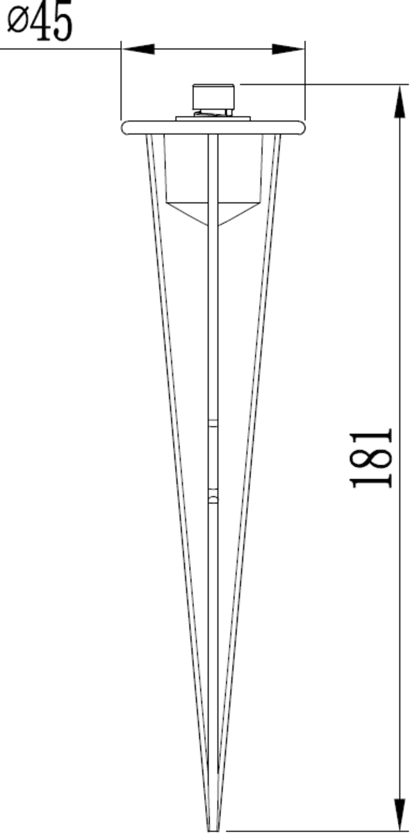 Ground Spike - Black for outdoor lighting