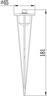 Ground Spike - Black for outdoor lighting