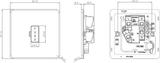 ML Accessories 13A Fused Spur Unit Polished Chrome - Side View
