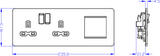 Screwless Modular Combination Plate Anthracite Image
