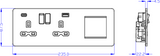 13A Dual USB Socket - Smoked Bronze
