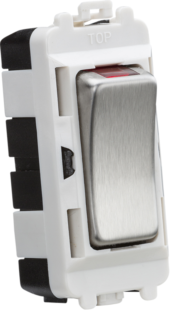 20AX DP Module with LED Indicator - Brushed Chrome