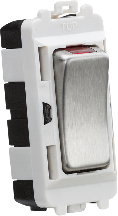 20AX DP Module with LED Indicator - Brushed Chrome