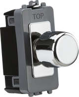 Knightsbridge 1G 2-Way Trailing Edge Dimmer Module - Polished Chrome