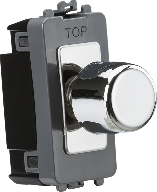 Knightsbridge 1G 2-Way Trailing Edge Dimmer Module - Polished Chrome