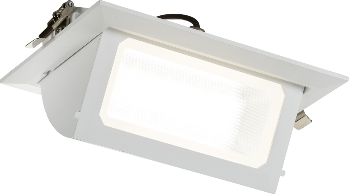 SARA 230V IP20 LED Recessed Tri-Wattage and CCT Wallwasher - 30/35/40W