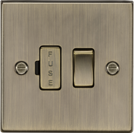 13A Switched Fused Spur Unit - Antique Brass