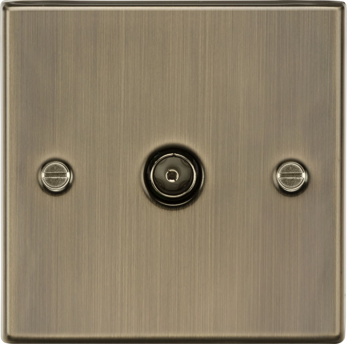 Antique Brass Non-Isolated TV Outlet - Knightsbridge
