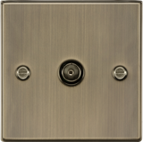Antique Brass Non-Isolated TV Outlet - Knightsbridge