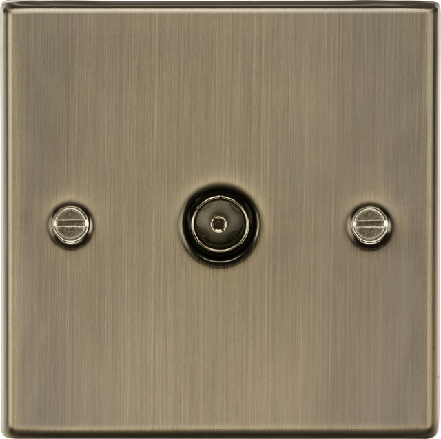 Antique Brass Non-Isolated TV Outlet - Knightsbridge