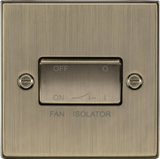 10A Fan Isolator Switch - Antique Brass