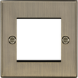 2G Modular Faceplate - Antique Brass with Square Edge Design