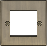 2G Modular Faceplate - Antique Brass with Square Edge Design