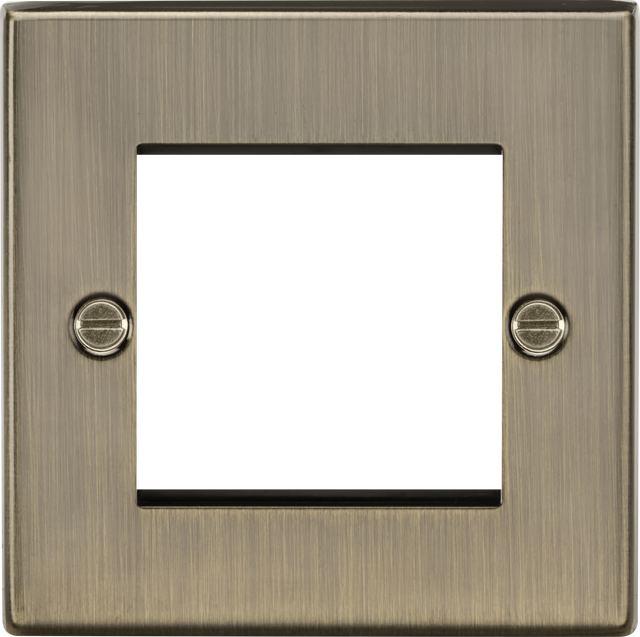 2G Modular Faceplate - Antique Brass with Square Edge Design
