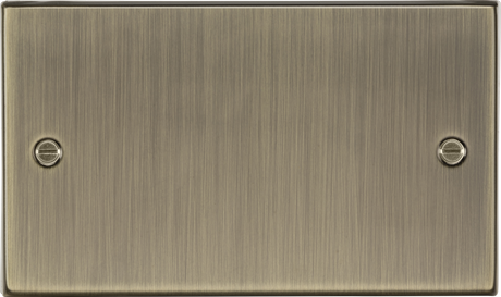 2G Blanking Plate - Antique Brass, Square Edge Design