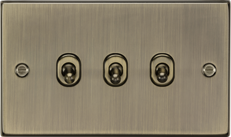10AX 3G 2-way Toggle Switch - Antique Brass