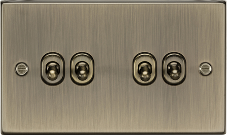 10AX 4G 2-way Toggle Switch - Antique Brass