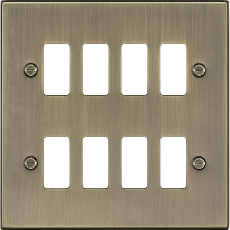 8G Grid Faceplate - Antique Brass for Knightsbridge System