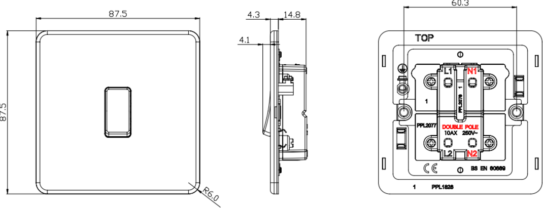 10AX 1G DP Switch - Anthracite Image 2