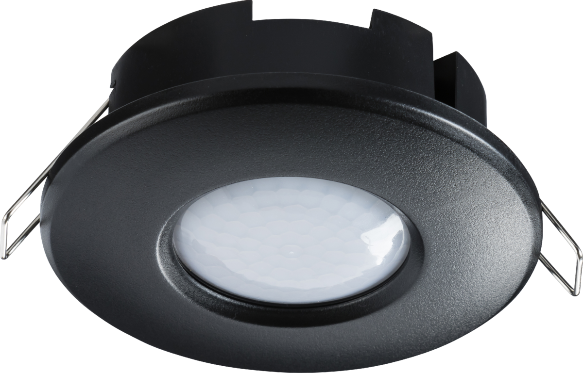 IP20 360° 2 in 1 PIR Sensor - Surface or Recess Mounting - Black