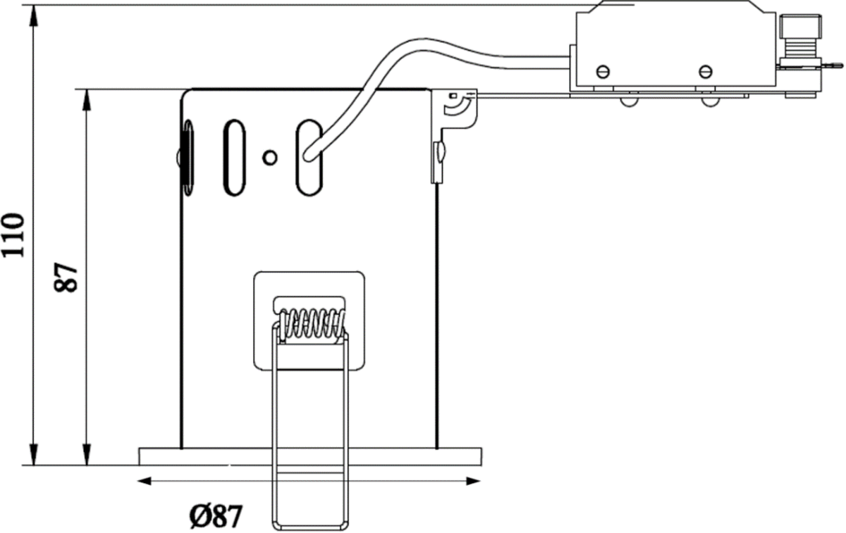 Fire-Rated GU10 Downlight Chrome IP20