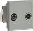 Diplexed TV/FM DAB Outlet Module 50 x 50mm - Grey