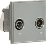 Diplexed TV/FM DAB Outlet Module 50 x 50mm - Grey