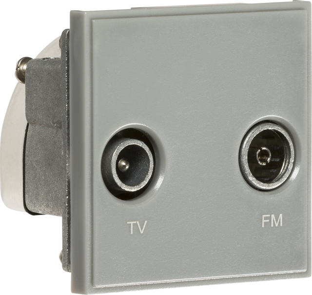 Diplexed TV/FM DAB Outlet Module 50 x 50mm - Grey