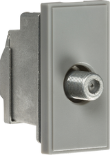 Screened SAT TV Outlet Module 25 x 50mm - Grey