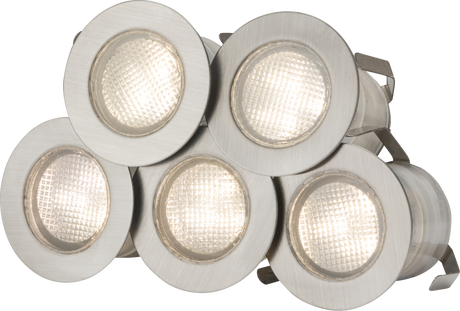 IP65 230V 10 x 0.2W Warm White LED Kit 3000K in Stainless Steel