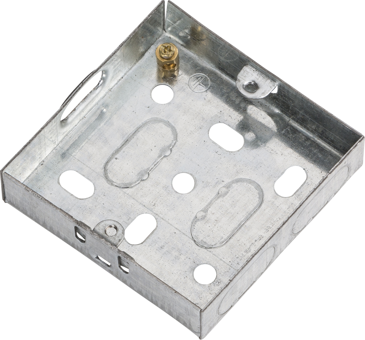 1G 16mm Galvanised Steel Box - Close Up View