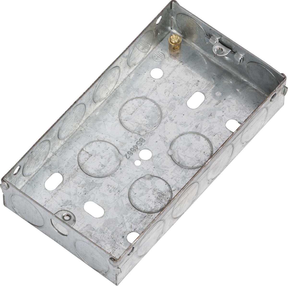 2G 25mm Galvanised Steel Box - Wiring Accessory