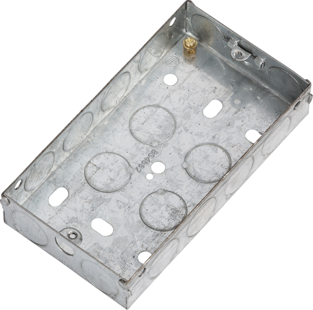 2G 25mm Galvanised Steel Box - Wiring Accessory