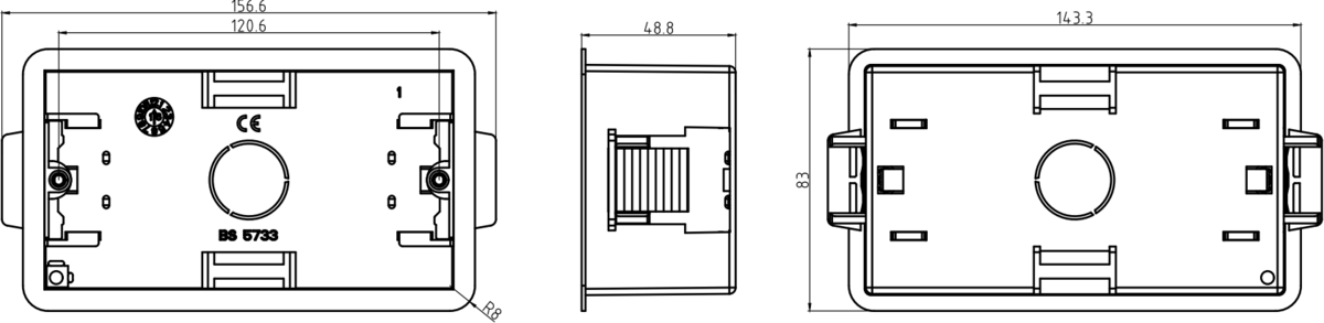 Knightsbridge 47mm Double Dry Lining Box - Pack of 10