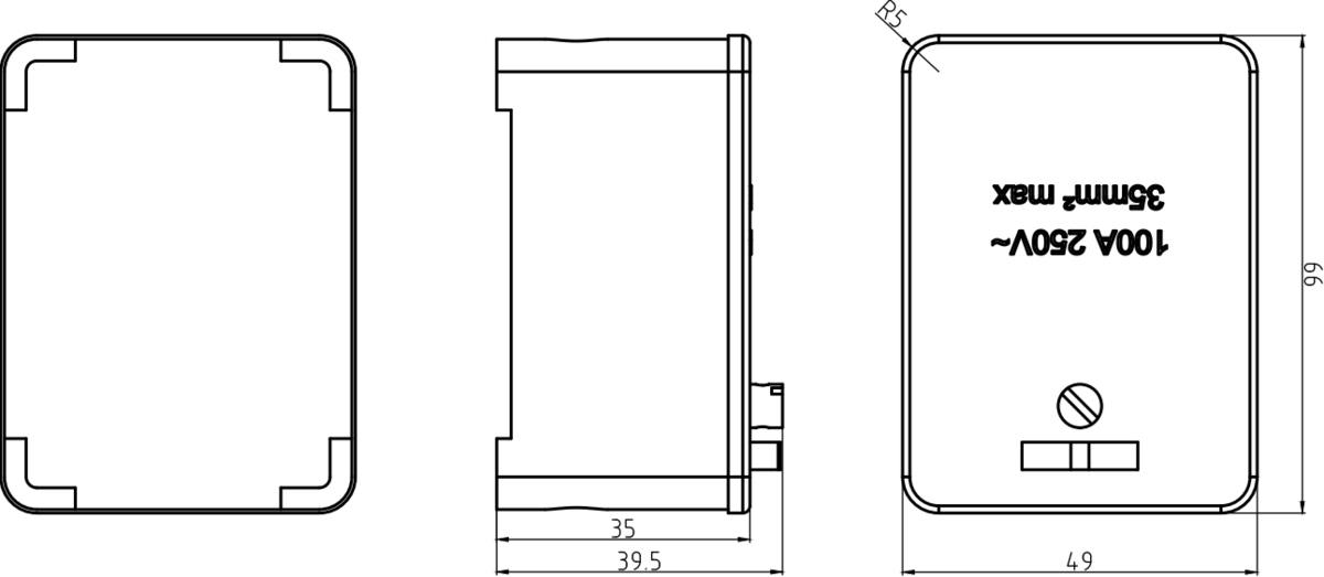 100A 1 x 5-Way Service Connector Block Image