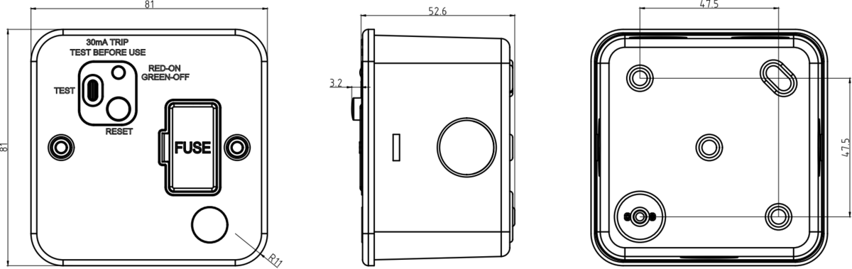 Additional view of 13A RCD Fused Spur Unit - Type A