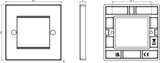 2G Modular Faceplate - White showing installation compatibility