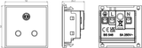 5A Unswitched Round Socket Module Grey - Alternative View